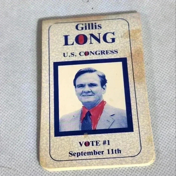 1982 Gillis Long for US Congress pocket notebook Louisiana Politics souvenir - Picture 1 of 3